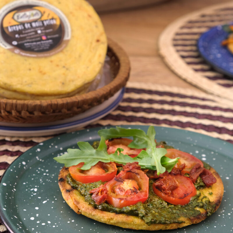 Arepas de maíz pelado